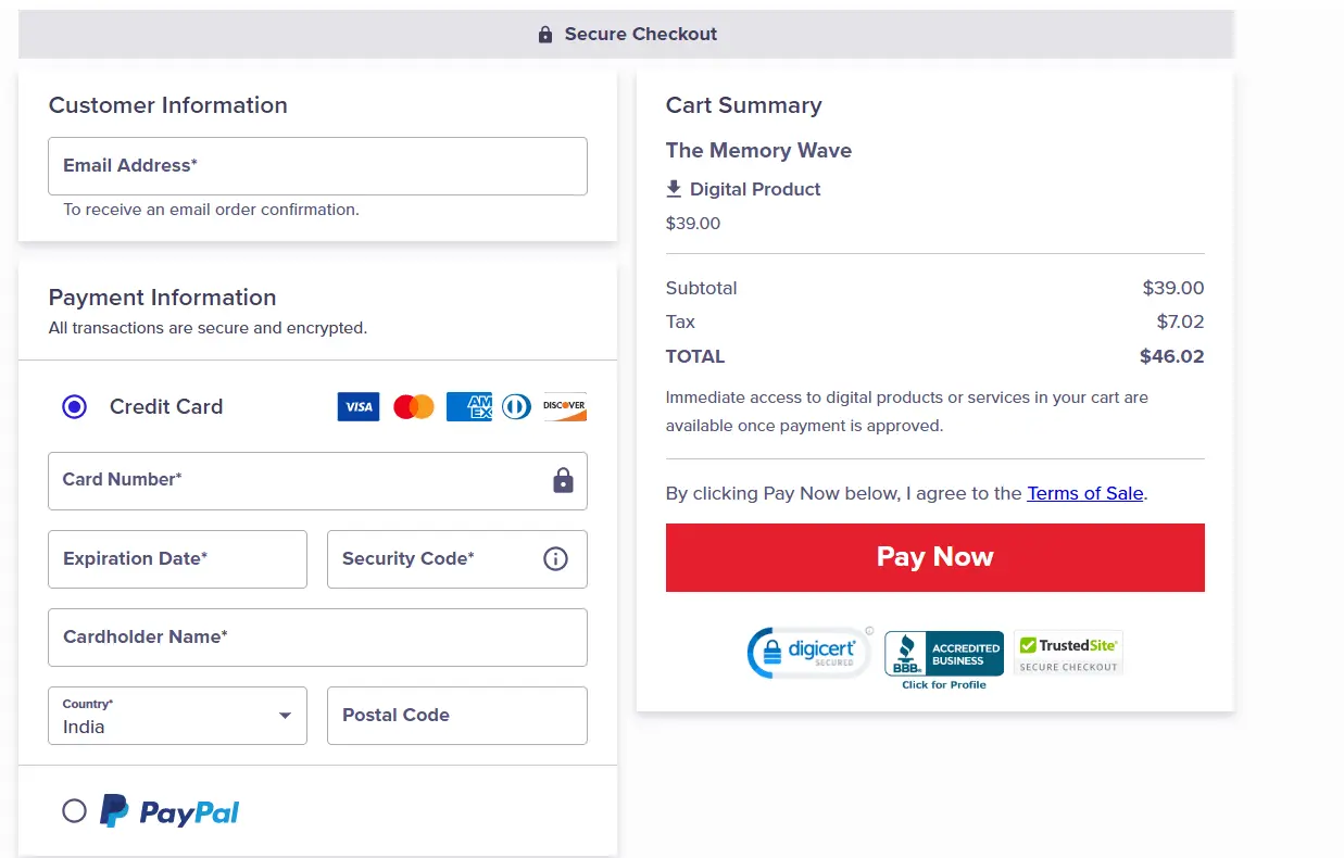 The Memory Wave Order Form